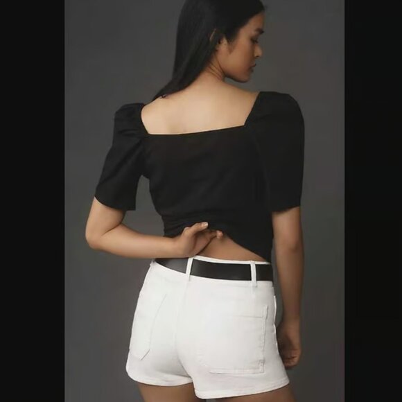 Brand New By Anthropologie Puff-Sleeve Wrap Top - Picture 2 of 5